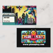 Super Helden Plan-a-Play-Karte Telefonnummerkarte (Vorne/Hinten)