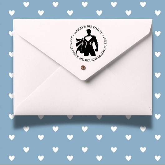 Super Hero Birthday Party Permastempel