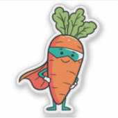 Super Hero Carrot Aufkleber (Vorderseite)