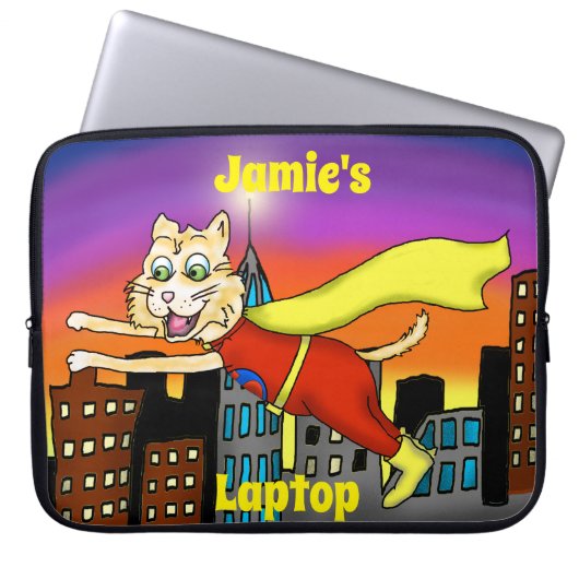 Super Hero Cat Laptop Sleeve (Vorderseite)