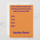 Super Hero Cat Party Einladung (Rückseite)