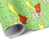Super Hero Cat Wrapping Paper Geschenkpapier (Rolleneckpunkt)