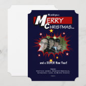 Super Hero Christmas Feiertagskarte (Vorne/Hinten)