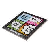 Super Hero Comic Book Adoption, Familiengeschenk Fliese (Seite)