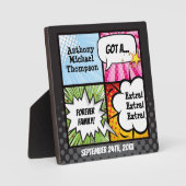 Super Hero Comic Book Adoption, Familiengeschenk Fotoplatte (Vorderseite)