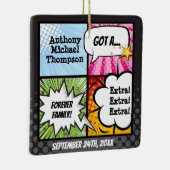 Super Hero Comic Book Adoption, Familiengeschenk Keramikornament (Rechts)