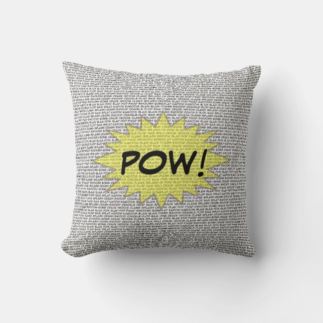 Super Hero Comic Speak Pillow Kissen (Vorderseite)