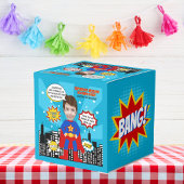 Super Hero Comic Style Boy Birthday Foto Geschenkschachtel