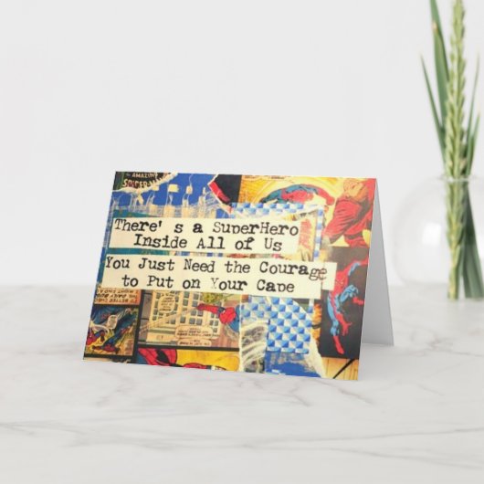 Super Hero Grußkarte Karte (Vorderseite)
