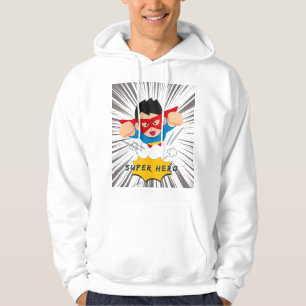 Super Hero Kid - Comic Style Cartoon Power Hoodie