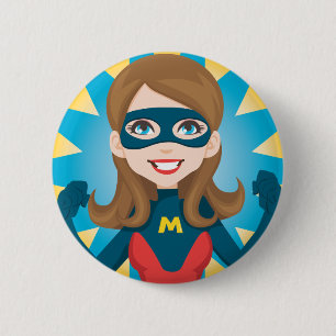 Super Hero Mama Button