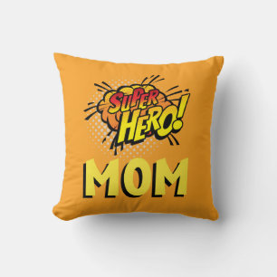Super Hero Mama Comic Book Style Kissen