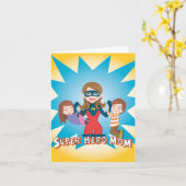 Super Hero Mama Karte (Gelbe Blume)