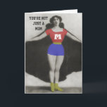 Super Hero Mom Vintage Foto Art Birthday Card Karte<br><div class="desc">The perfekt birthday card for the busy Mom who does it all. Vintage Foto von circa 1890. Artistic enhancement,  concept and design by Victoria Lynn Hall.</div>