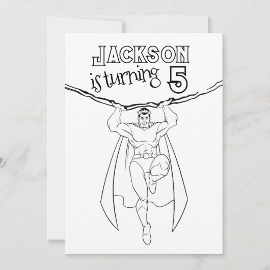 Super Hero Party Farbeinfärben einladen Einladung (Vorderseite)