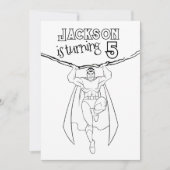 Super Hero Party Farbeinfärben einladen Einladung (Vorderseite)