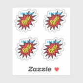 Super Hero Pow Personalisiert Custom Aufkleber (Blatt)