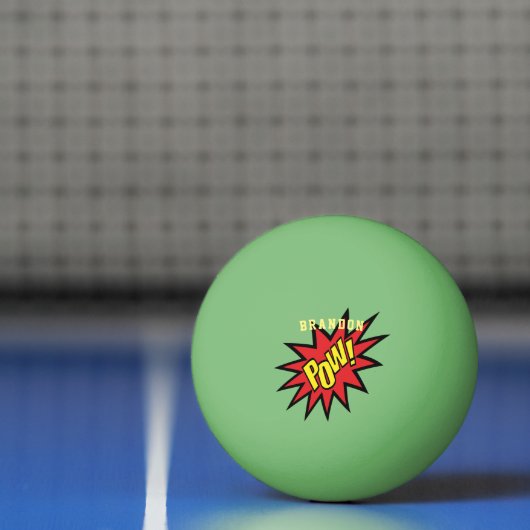 Super Hero Pow Personalisiert Tischtennisball (Netto)