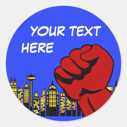 Super Hero Rundaufkleber - Geburtstagsjunge Runder Aufkleber (Vorderseite)