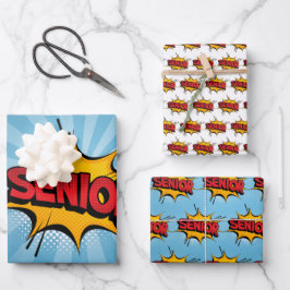 Super Hero Senior Geschenkpapier Set