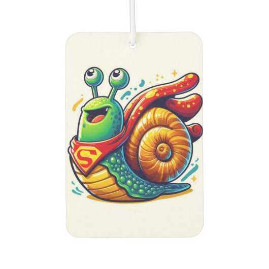 Super hero Snail Air Freshener Autolufterfrischer (Vorderseite)