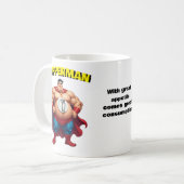 Super Hero SUPPERMAN Funny Office Geschenk Kaffeetasse (Vorderseite Links)