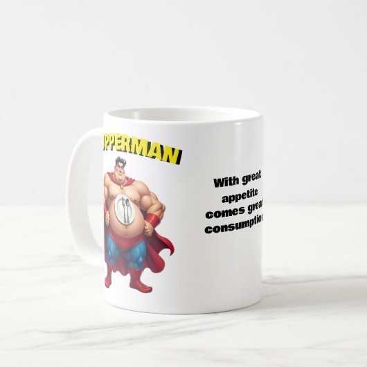 Super Hero SUPPERMAN Funny Office Geschenk Kaffeetasse (Vorderseite Links)