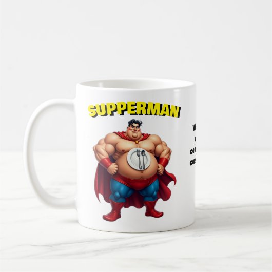 Super Hero SUPPERMAN Funny Office Geschenk Kaffeetasse (Links)