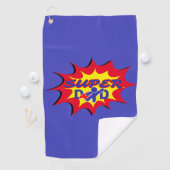 Super Hero Vater Comic Buch Vatertag Golfhandtuch (Insitu)