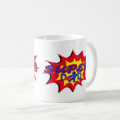 Super Hero Vater Comic Buch Vatertag Kaffeetasse (VorderseiteRechts)