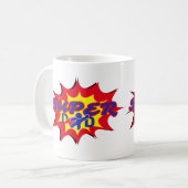 Super Hero Vater Comic Buch Vatertag Kaffeetasse (Vorderseite Links)