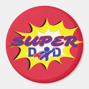 Super Hero Vater Comic Buch Vatertag Magnet