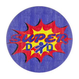 Super Hero Vater Comic Buch Vatertag Schneidebrett