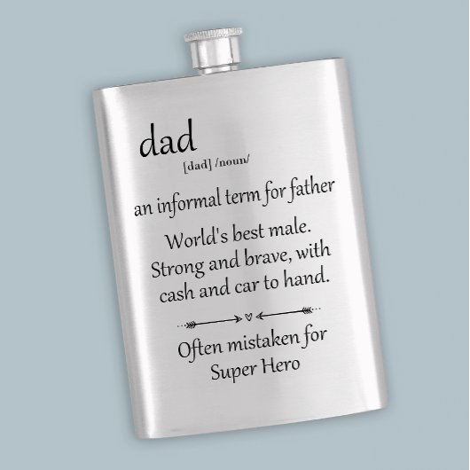 Super Hero Vater Gift Vatertag Flachmann