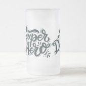 Super Hero Vater Mattglas Bierglas (Mittel)