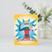 Super Hero Vater Postkarte (Stehend Vorderseite)