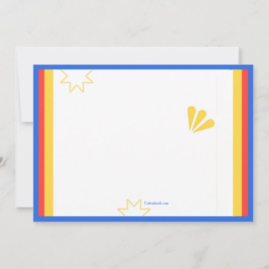 Super Heroes Birthday Party Einladung (Rückseite)