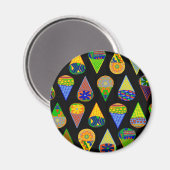 Super Heroes Ice Cream Cones Magnet (Vorderseite/Rückseite)
