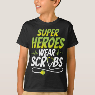 Super Heroes Wear Scrubs - Registered Nurse Nursin T-Shirt