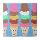 Super High Niedlich Ice Cream Condes Fliese (Vorderseite)