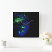 Super Highway. Quadratische Wanduhr (Zuhause)
