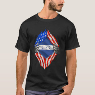 Super Honduras Heritage Honduras Roots Usa Flag Gi T-Shirt