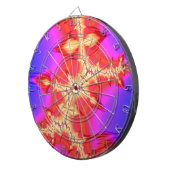 Super Hot Fiery Fizzure Fraktal Abstrakt Art Dartscheibe (Vorderseite rechts)