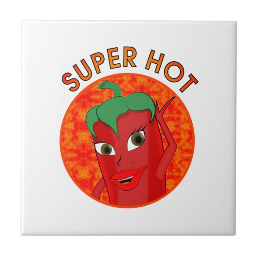 Super Hot Pepper Diva Fliese (Vorderseite)