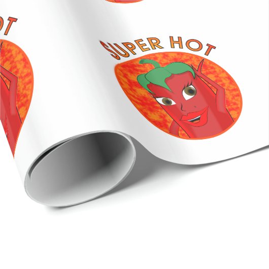 Super Hot Pepper Diva Geschenkpapier (Rolleneckpunkt)