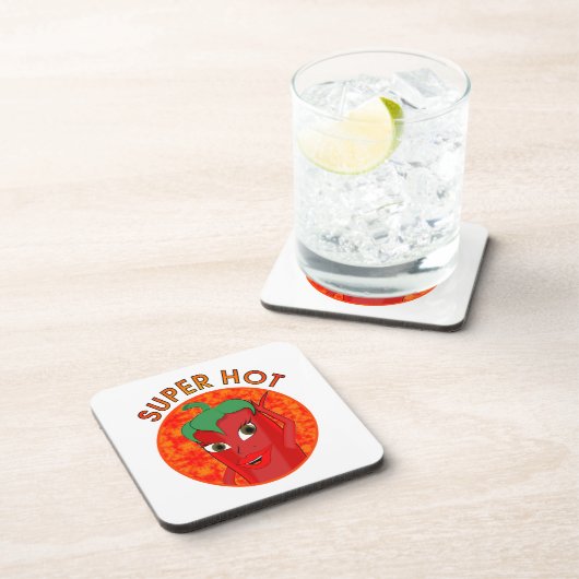 Super Hot Pepper Diva Getränkeuntersetzer (Rechte Seite)