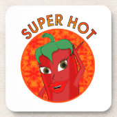 Super Hot Pepper Diva Getränkeuntersetzer (Vorderseite)