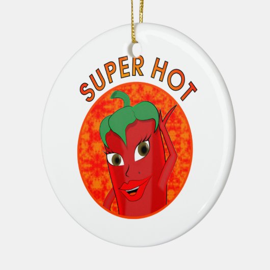 Super Hot Pepper Diva Keramikornament (Links)