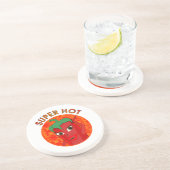 Super Hot Pepper Diva Sandstein Untersetzer (Seite)