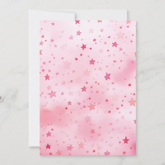 Super Hübsch Pink Stars Modernes Halloween Einladung (Rückseite)